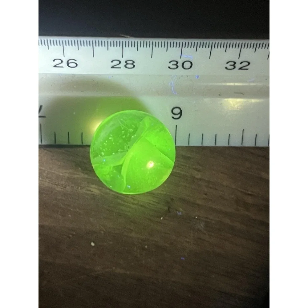 Unique Uranium Glass Marble Cat eye Green Regular Cute Craft